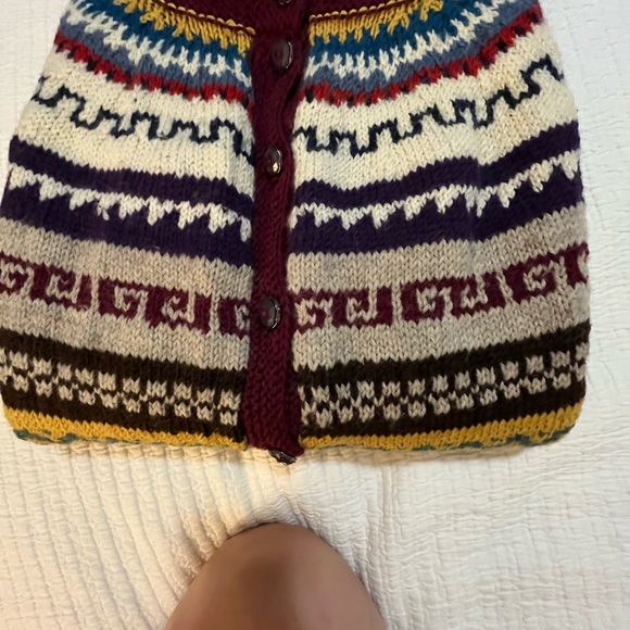 Colorful Fair Isle Patterned Knitted Sweater %100 wool - Picture 4 of 10